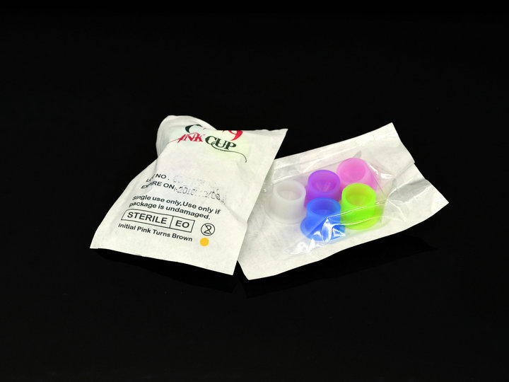 STERILIZED INDIVIDUAL PACKAGE SILICONE INK CUP - Click Image to Close
