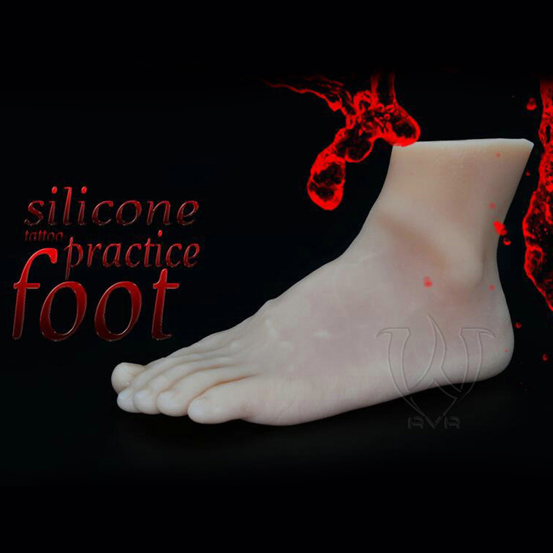 Silicone Left Tattoo Practice Foot