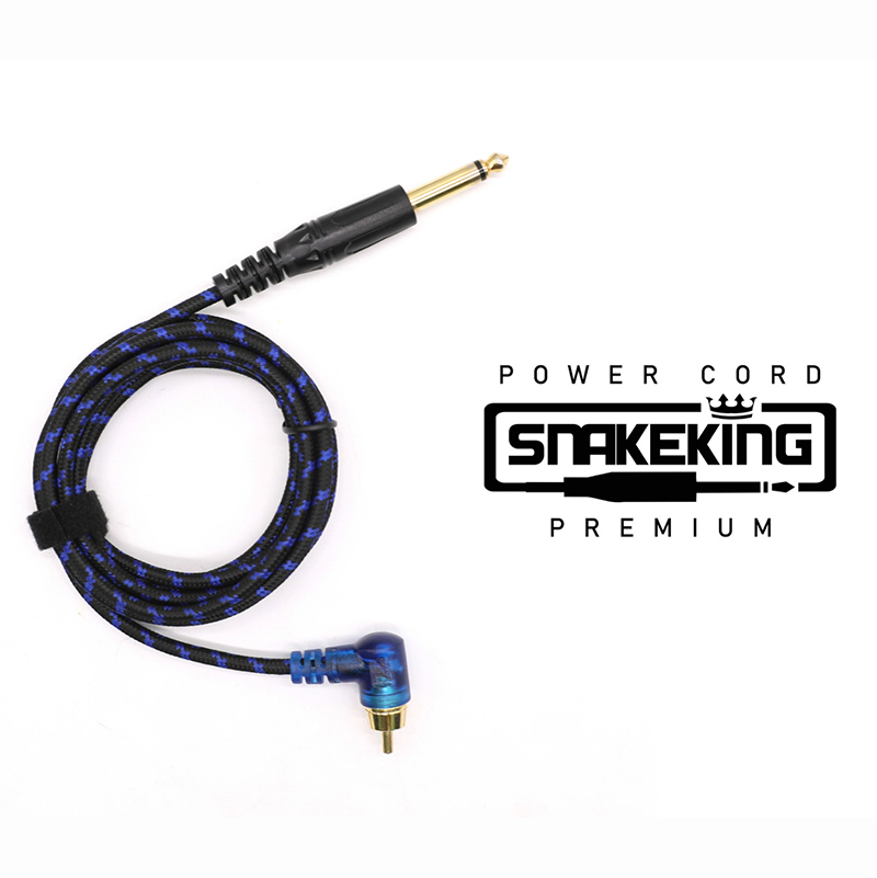 SNAKEKING LED RCA CLIP CORD BLUE