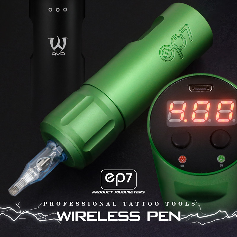 NEW LAUNCH AVA EP7 WIRELESS TATTOO PEN GREEN