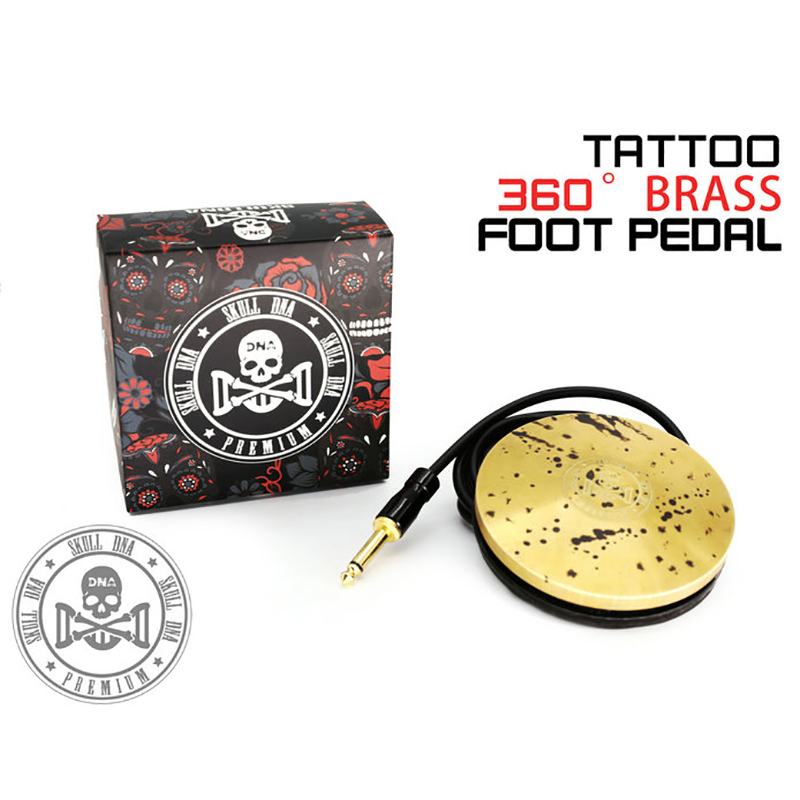 New Skull DNA Brass tattoo foot pedals