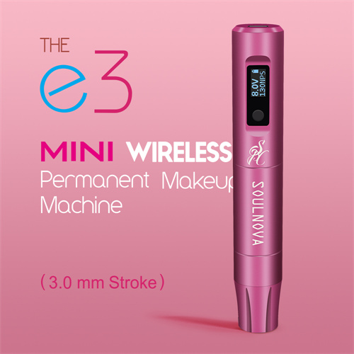 SOULNOVA new E3 mini wireless permanent makeup pen 3mm Rose Red