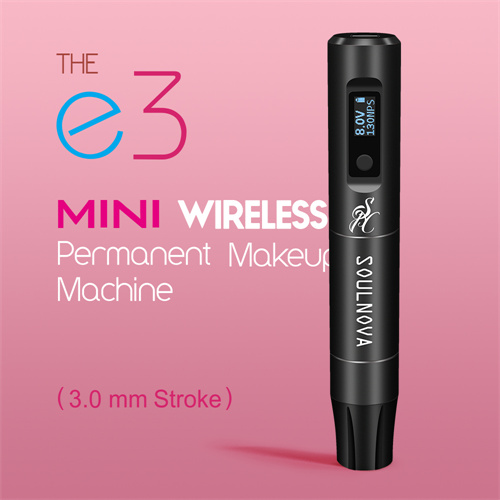 SOULNOVA new E3 mini wireless permanent makeup pen 3mm Black