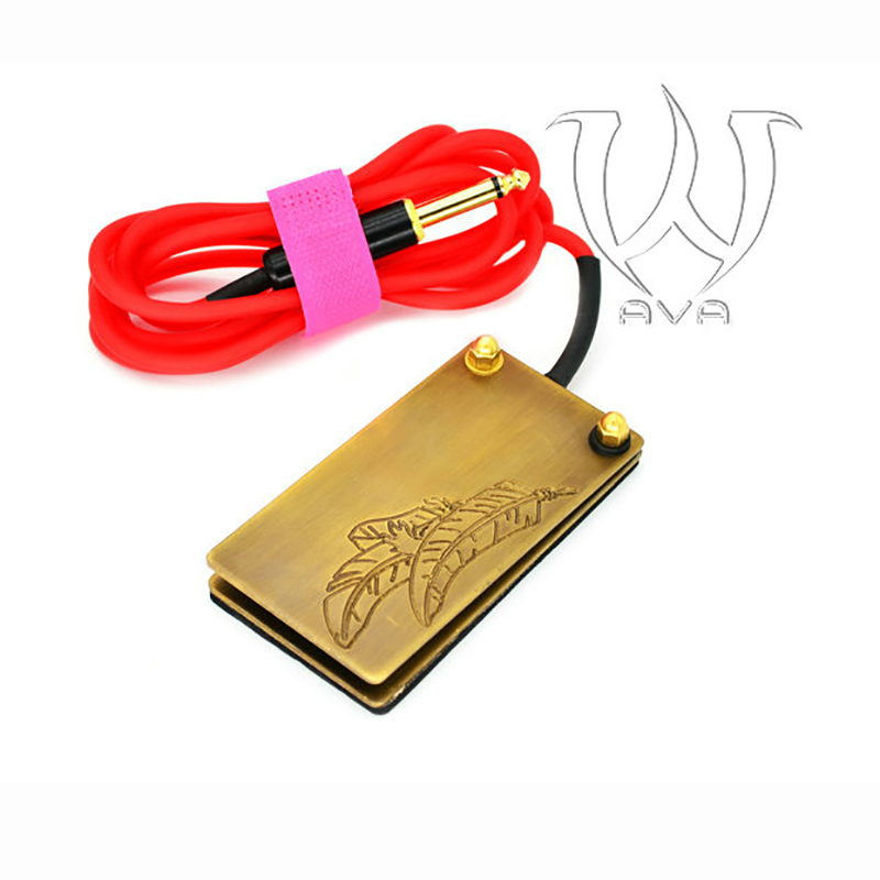 Pure Brass Red AVA Foot Pedal Feather style