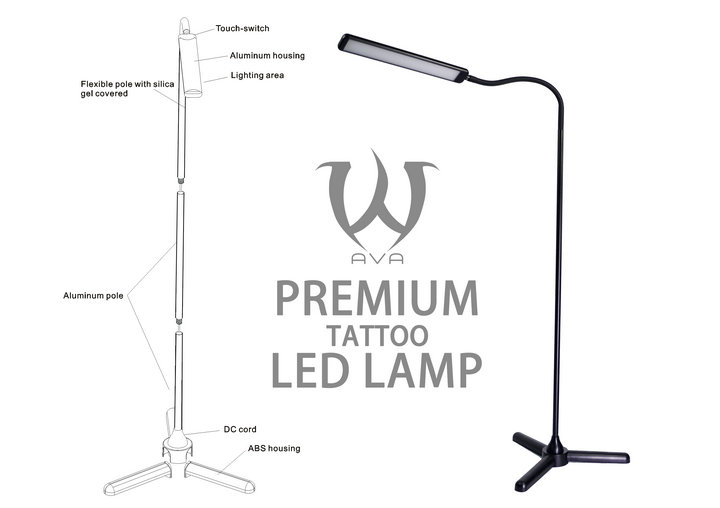 HEN- Lampe à clip Durable Aluminum Alloy LED Clip Lamp Tattoo Lamp for  Reading hygiene cils