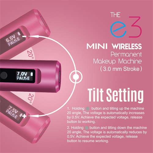 SOULNOVA new E3 mini wireless permanent makeup pen 3mm Red [AP005