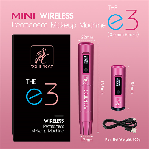 SOULNOVA new E3 mini wireless permanent makeup pen 3mm Champagn